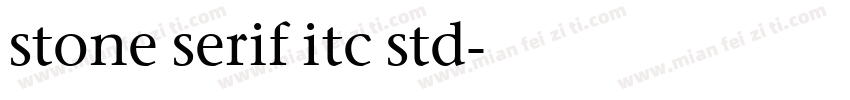 stone serif itc std字体转换